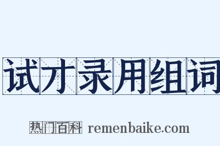 试才录用组词是什么意思的图片